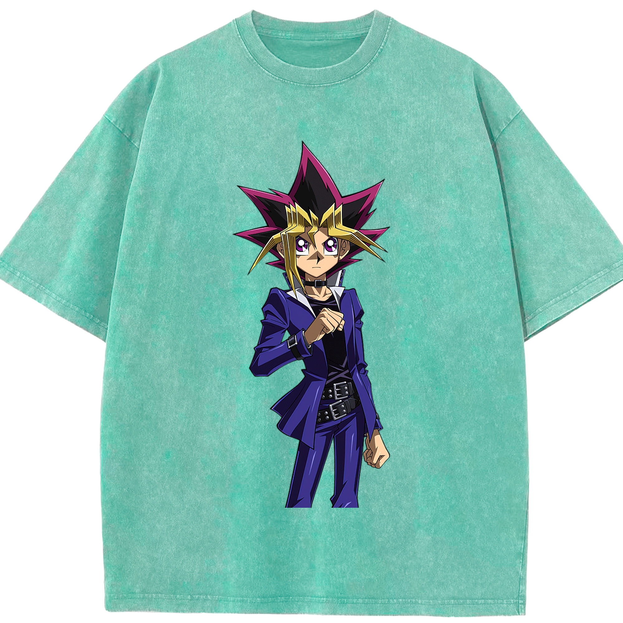 （画像用） 遊☆戯☆王 Yu-Gi-Oh! 綿100% ヴィンテージ風 半袖Tシャツ（フロントプリント）